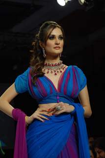 Model on the ramp at Kriplani & Sons show at the India International Jewellery Week on Day 4