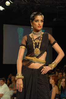 Model on the ramp at Amaraapali show at the India International Jewellery Week on Day 4