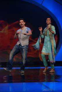 Neil, deepika, on the sets of India''s Got Talent at Film City