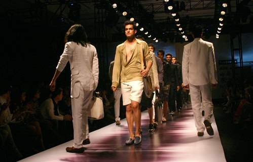 Varun Bahl''s during their show at the Ven Heusen India Mens Week, in New Delhi