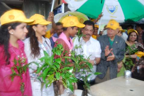 Juhi Chawla at I Love Mumbai sappling distribution at Marine Drive