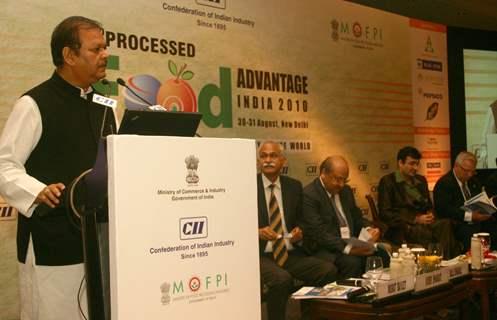 Minister of Food Processing Industries subodh Kant Sahai at ''''2 nd Processed Food-Advantage India''10 ''Positioning India as a Food Factory of the World'', in New Delhi on Monday