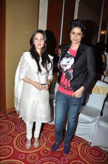 Riya Sen and Gul Panag at Ketan Mehta's Ramayana press meet at Courtyard Marriott