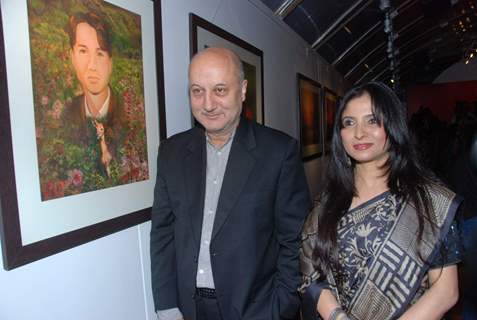 Anupam Kher at Anupam Kher's Art Exhibition at Bandra