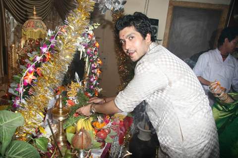 Bappi Lahiri celebrates the Ganpati festival at his residence in Mumbai