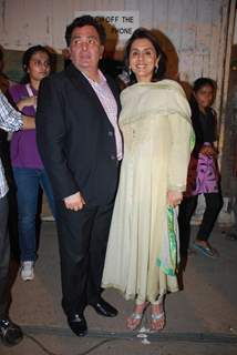 Rishi and Neetu on the sets of Star Plus Chotte Ustad at Mehboob