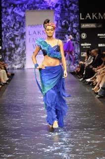 Model walks the ramp at Neeta Lulla show for Lakme Fashion Week