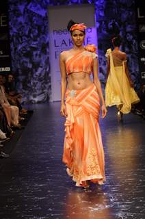 Model walks the ramp at Neeta Lulla show for Lakme Fashion Week