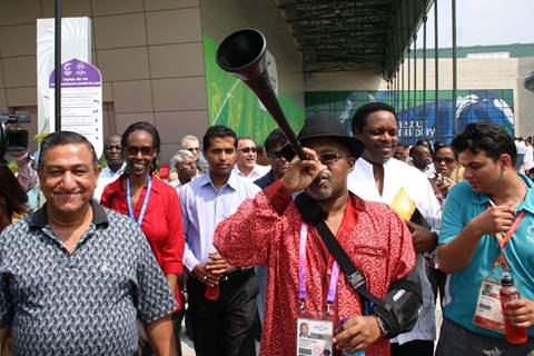 Heads of Missions of the participating nations visiting the Games Village in New Delhi on Saturday