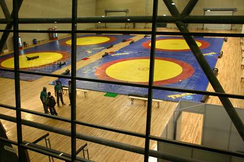 A training and  centre at the Commonwealth Games Village in New Delhi on Saturday