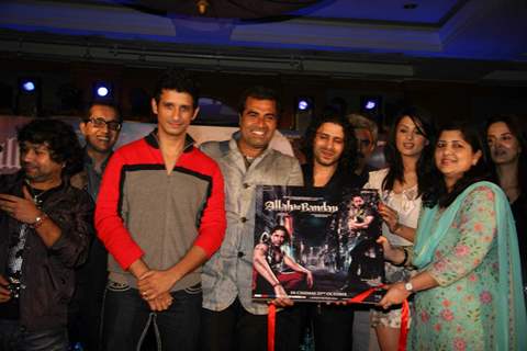 Kailash Kher, Sharman Joshi, Shailendra Singh, Faruk Kabir, Anjana Sukhani and Rukhsar at the music launch of Allah Ke Bandey at JW Marriot, juhu in Mumbai