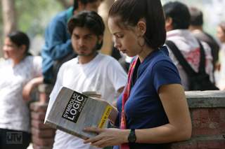 Kalki Koechlin reading a book