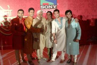 Srman, Rajendra, Ravi Dubey and Meghan at press conference of Sony's new show 'Saas Bina Sasural'