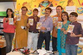 Khichdi (the Movie) cast & crew - destroy pirated CDs of the movie - as a symbolic gesture against anti-piracy, before the launch of its home Video by Moser Baer Entertainment