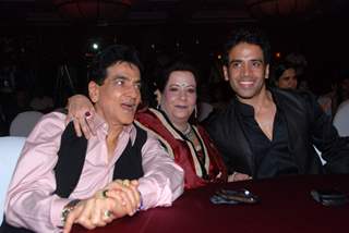 Jeetendra, Shobha and Tusshar Kapoor at Once Upon a Time film success bash at JW Marriott