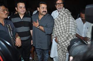 Amitabh Bachchan and Mohanlal at the press meet of Kandahar hosted by the Leela Hotels