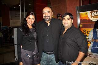 Vicky Tejwani(Producer) and Kavita Kaushik in Premiere of 'Hostel' movie at Fun Republic Andheri