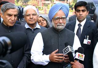 Prime Minister Manmohan Singh on the opening day of Budget session at Parliament