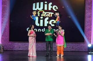 Bhaktiyaar and Tanaaz with Mini Mathur in Grand Finale of Wife Bina Life