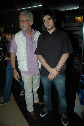 Naseeruddin with Imaad Shah at 404 music launch at PVR Juhu