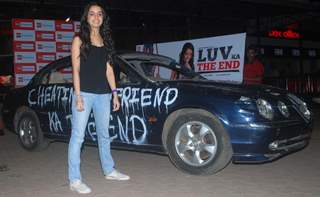 Shraddha Kapoor breaks a Jaguar for Luv Ka The End promotions