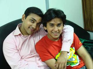 Meghan and Rishi on the sets of Saas Bina Sasural