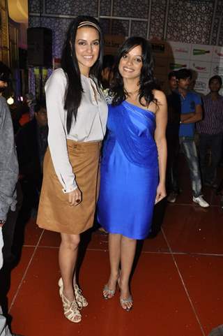 Neha Dhupia and Nikita Anand at premiere of movie 'Gandhi To Hitler' at Cinemax