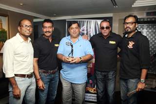 Ajay Devgn, Sanjay Dutt and David Dhawan at Film 'Rascals' unveil the Bhaskar Bollywood Awards