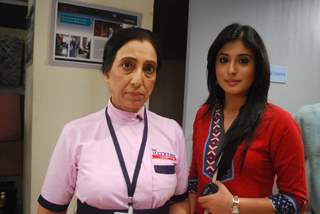Dr. Nidhi with Nurse D'souza in tv show Kuch Toh Log Kahenge