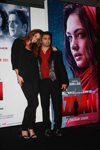 Sachin Joshi and Candice Boucher at Press Conference of film 'Aazaan'