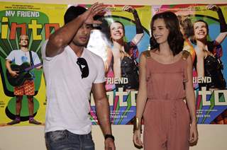 Prateik Babbar and Kalki Koechlin promote My Friend Pinto in Mehboob Studio