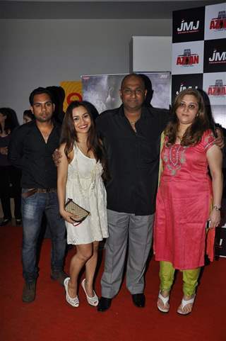 Premal Goragandhi with his wife Bhumika and friend Nikkesha Rangwala at Premiere of film 'Aazaan'