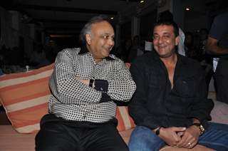Sanjay Dutt with Bharat Shah launches film 'Ghost' music at Olive Kitchen and Bar at Bandra in Mumba