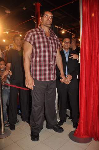 WWE Superstar Khali poses during the launch of game