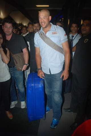 Cricketer Andrew Symonds snapped at the Mumbai Airport to participate in the reality show Bigg Boss