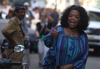 Oprah Winfrey shoots for her upcoming series 'Oprah's next Chapter' in Mumbai