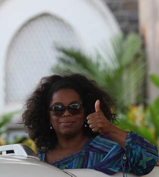 Oprah Winfrey shoots for her upcoming series 'Oprah's next Chapter' in Mumbai