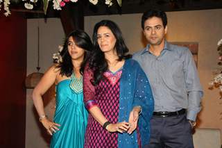 Ekta Kapoor with Mona and Pawan launches TV serial 'Kya Huaa Tera Vaada' on Sony TV at JW Marriott