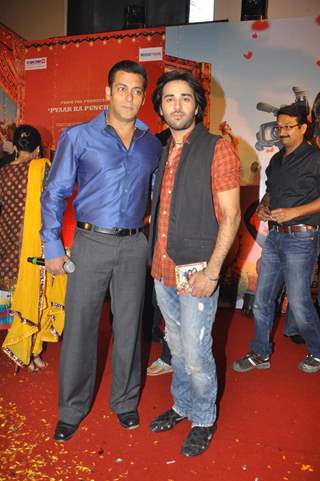 Salman Khan & Pulkit Samrat at Music Release of Movie Bittoo Boss in Mumbai