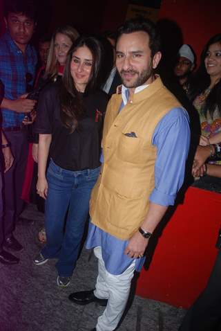 Kareena Kapoor and Saif Ali Khan at &quot;Agent Vinod&quot; movie screening