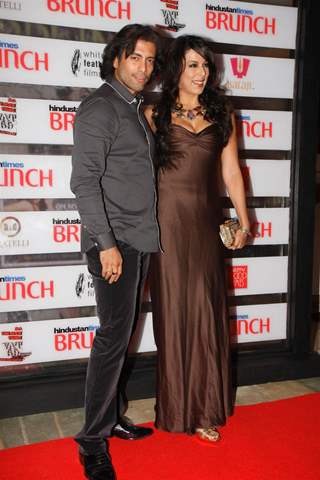 Pooja Bedi and Akashdeep Saigal at Hindustan Times Brunch Dialogues event