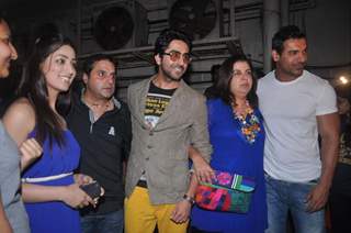 John Abraham, Yami, Ayushman & Farah Khan at Vicky Donor special screening hosted by John Abraham