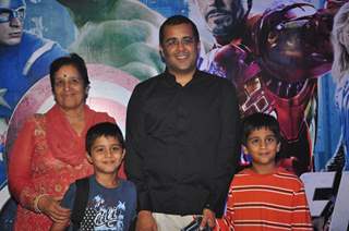 Chetan Bhagat at Avengers Premiere At PVR Juhu, Mumbai