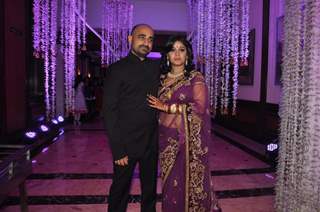 Sunidhi Chauhan and Hitesh Sonik at their Wedding Reception Ceremony