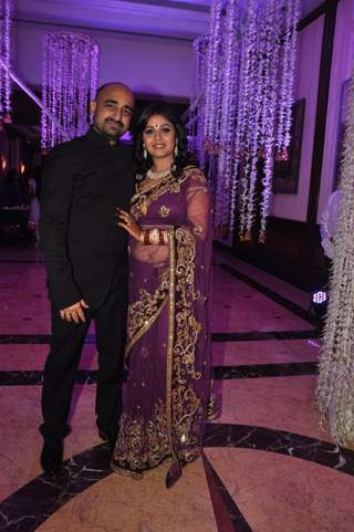 Sunidhi Chauhan and Hitesh Sonik at their Wedding Reception Ceremony