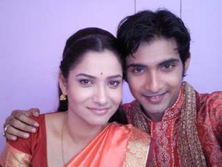 Ankita Lokhande and Raj Singh On The Set Of Pavitra Rishta