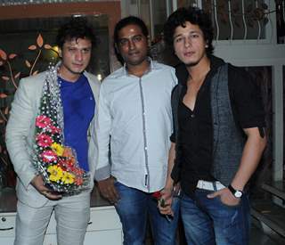 Sufzal Saleem, Sanjeev Reddy (director) and Himanshu Bhatt at Sufzal Saleem's birthday bash