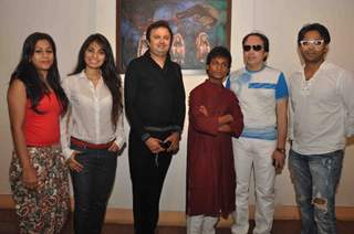 Cast promoting upcoming film ‘BANDOOK’ at a Painting Exhibition