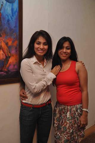 Manisha Kelkar and Annie Chatterjee promoting upcoming film ‘BANDOOK’ at a Painting Exhibition