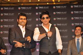 Karun Chandhok and Shahrukh Khan at Tag Heuer watch launch